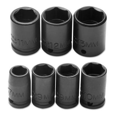 Stanley?? Products Torqueplus 7 Piece Metric Impact Socket Sets, 1/4 in, 6 Point, 69202