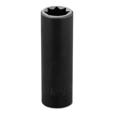 Stanley?? Products Torqueplus Deep Impact Sockets 1/2 in, 1/2 in Drive, 9/16 in, 8 Points, 7318S