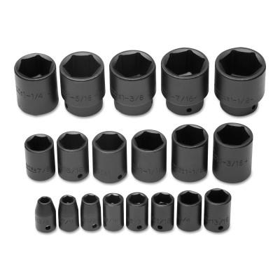 Stanley® Products Torqueplus 19 Piece Impact Socket Sets, 1/2 in, 6 Point, 74106