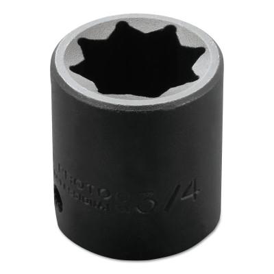 Stanley?? Products Torqueplus Impact Sockets, 1/2 in Drive, 3/4 in Opening, 8 Points, 7424S