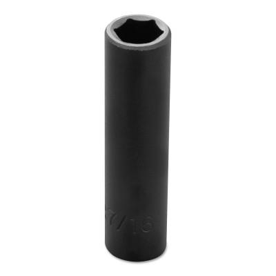 Stanley® Products Torqueplus Deep Impact Sockets , 3/8 in Drive, 7/16 in Opening, 6 Points, 7714H