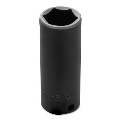 Stanley?? Products Torqueplus Deep Impact Sockets , 3/8 in Drive, 3/4 in Opening, 6 Points, 7724H