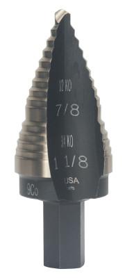 Stanley® Products Cobalt Step Drills, 7/8 in-1 1/8 in, 2 Steps, 10239CB