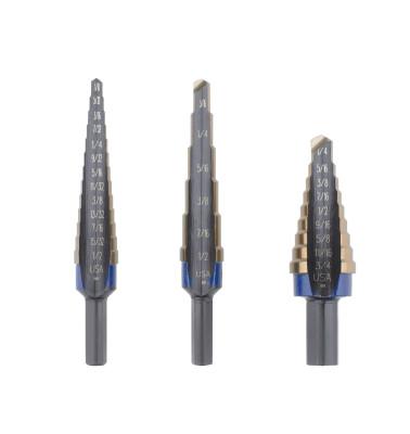 Stanley® Products Cobalt Step Drill Sets, 1/8 in to 3/4 in Cutting Dia, 10502CB