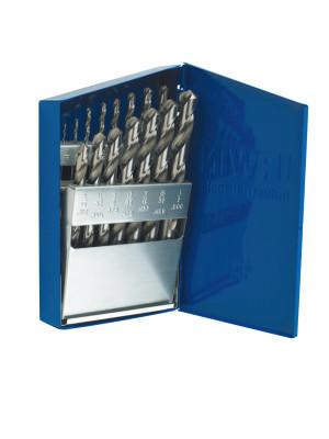 Stanley® Products Reduced Shank High Speed Steel Drill Bit Sets, 1/16 in-1/2 in Cut Dia, 17/Set, 60147