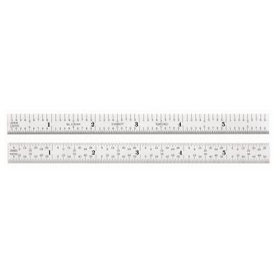 L.S. Starrett Steel Rules, 6 in, 5R, Steel, Full-Flexible, 51347
