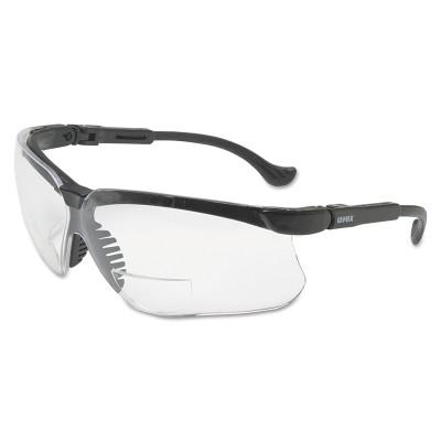 Honeywell Genesis Readers Eyewear, Clear +2.0 Diopter Polycarb Hard Coat Lenses, Blk Frame, S3762