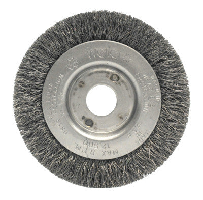 Weiler® Narrow Face Crimped Wire Wheel, 3 in D, .008 Steel Wire, 00214