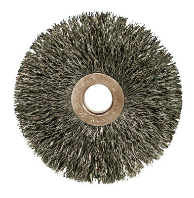 Weiler® Copper Center™ Small Wire Wheel, 1 1/4 in D x 1/4 W, .008 Steel Wire, 20,000 rpm, 15732