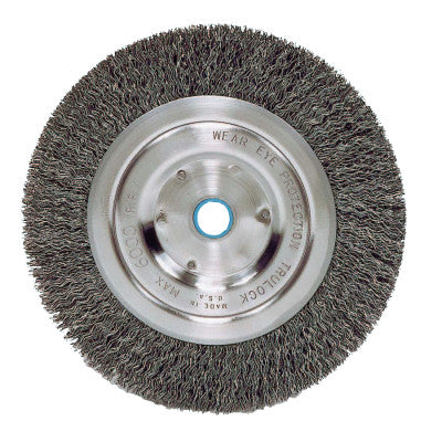 Weiler® Vortec Pro® Crimped Wire Wheel, 5 in D, .014 Carbon Steel, 6,000 rpm, Retail Pk, 36063