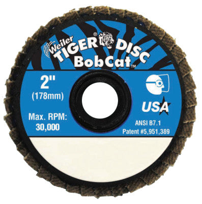 Weiler® Tiger Paw™ Super High Density Flap Disc, 4-1/2 in, 80 Grit, 7/8 in Arbor, 51063