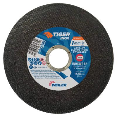 Weiler® Aluminum Combo Wheels, 9 in Dia., 7/8 in Arbor, Type 27, 24 Grit, Alum. Oxide, 58233