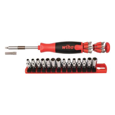 Wiha® Tools 41 Piece Ultra Driver Tradesman Socket Sets, Inch/Metric, 77793