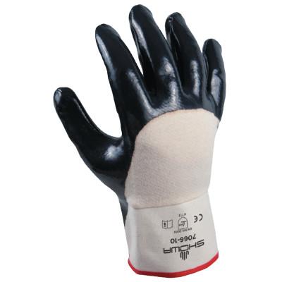 SHOWA® 7066 Series Gloves, 10/X-Large, Navy/White, Palm Coated, Smooth Grip, 7066-10