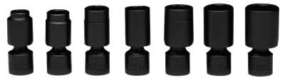 Wright Tool 7 Piece Standard Universal Power Socket Sets, 3/8 in, 6 Point, 332