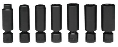 Wright Tool 7 Piece Deep Universal Power Socket Sets, 3/8 in, 6 Point, 333