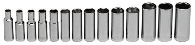 Wright Tool 14 Piece Deep Metric Socket Sets, 3/8 in, 6 Point, 355