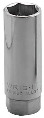 Wright Tool 3/8" Dr. Spark Plug Sockets, 3/8 in Drive, 13/16 in, 6 Points, 3596