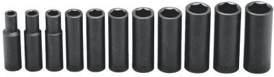 Wright Tool 11 Piece Deep Impact Socket Sets, 1/2 in, 6 Point, 412