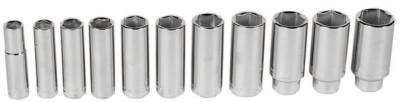 Wright Tool 11 Piece Deep Socket Sets, 1/2 in, 6 Point, 414