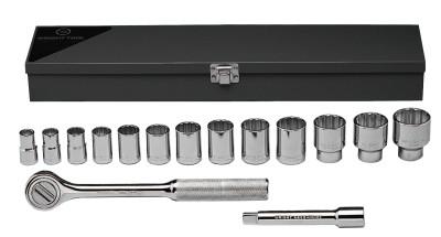 Wright Tool 15 Piece Standard Socket Sets, 1/2 in, 12 Point, 417