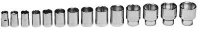 Wright Tool 14 Piece Standard Socket Sets, 1/2 in, 6 Point, Inch, 419