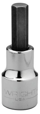 Wright Tool 1/2" Dr. Hex Bit Sockets, 1/2 in Drive, 5/8 in Tip, 4220