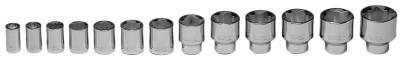 Wright Tool 13 Piece Standard Socket Sets, 1/2 in, 8 Point, 450