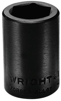 Wright Tool 1/2" Dr. Standard Impact Sockets, 1/2 in Drive, 16 mm, 6 Points, 48-16MM
