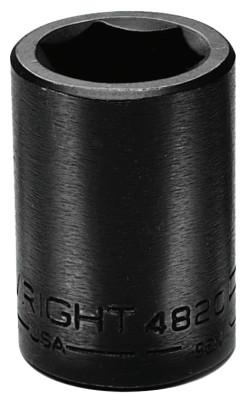 Wright Tool 1/2" Dr. Standard Impact Sockets, 1/2 in Drive, 1 1/2 in, 6 Points, 4848