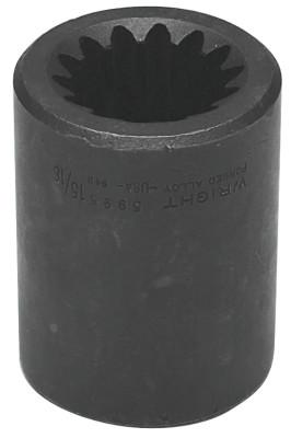 Wright Tool #5 Spline Drive Square Impact Sockets, #5 Spline, 15/16 in (square), 5995