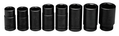 Wright Tool 8 Piece Deep Impact Socket Sets, 3/4 in, 6 Point, 608