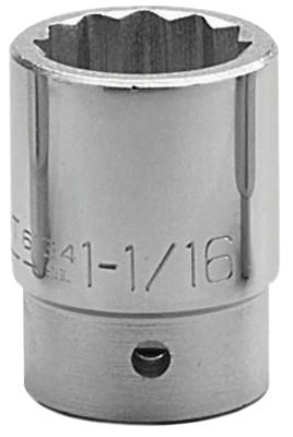 Wright Tool 3/4" Dr. Standard Sockets, 3/4 in Drive, 2 3/16 in, 12 Points, 6170
