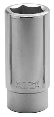 Wright Tool 3/4" Dr. Deep Sockets, 3/4 in Drive, 1 5/8 in, 6 Points, 6552