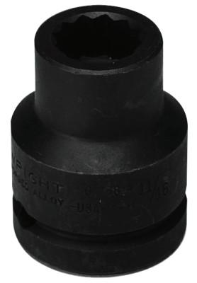 Wright Tool 3/4" Dr. Standard Impact Sockets, 3/4 in Drive, 2 1/4 in, 6 Points, 6896