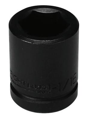 Wright Tool 3/4" Dr. Standard Impact Sockets, 3/4 in Drive, 3/4 in, 6 Points, 6824