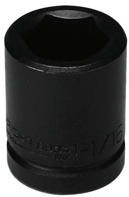 Wright Tool 3/4" Dr. Standard Impact Sockets, 3/4 in Drive, 1 1/16 in, 6 Points, 6834
