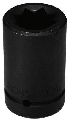 Wright Tool 8 Point Double Square Deep Impact Railroad Sockets, 1" Drive, 1 5/8", 8 Pt, 8952R