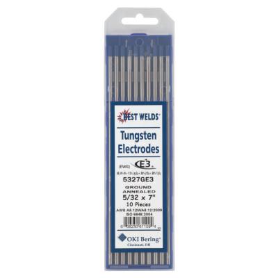 ORS Nasco Tungsten Electrode, E3, 7 in, Size 5/32, 5327GE3