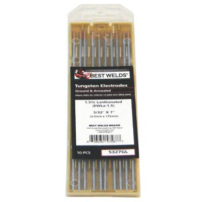 ORS Nasco Tungsten Electrode, E3, 12 in, Size 1/8, 10/PK, 1/8X12E3