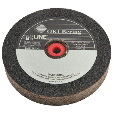 B-Line Straight Resinoid Wheel, 6 in dia, 1 in Thick, 1 in Arbor, Fine Grit, T1, 611F