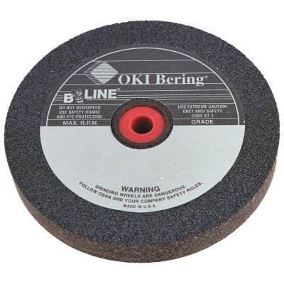 B-Line Straight Resinoid Wheel, 6 in dia, 3/4 in Thick, 1 in Arbor, Medium Grit, T1, 6341M