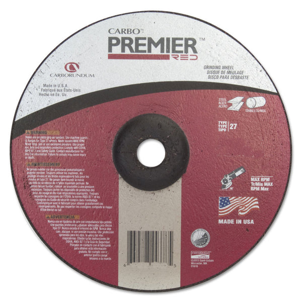 Carborundum Premier Red Zirconia Alumina Grinding Wheel - AMMC