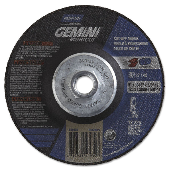 Norton Gemini RightCut 5" Depressed Center Wheel - AMMC