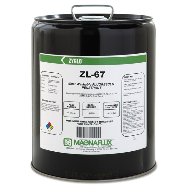 Magnaflux Zyglo ZL-67 Water Washable Fluorescent Penetrant - AMMC