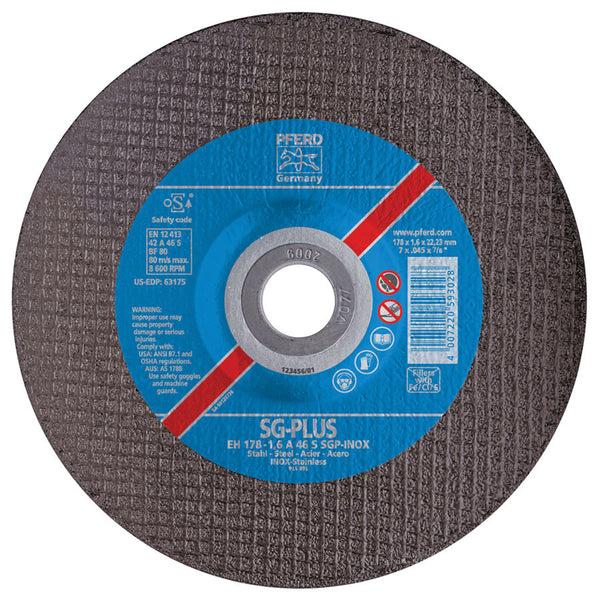 PFERD Type 27 SGP-INOX Depressed Center Cut-Off Wheels - AMMC