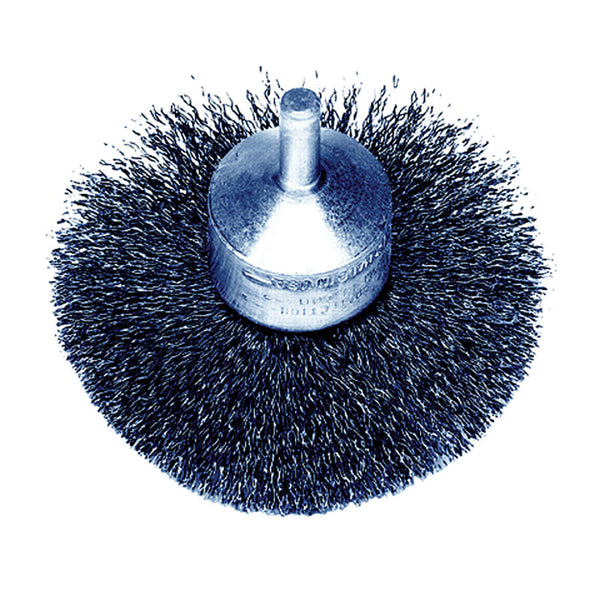 Weiler 3" Stem-Mounted Circular Flared Wire Brush - AMMC